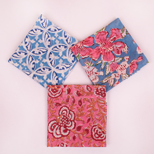 Nouveau Bandana Carré en Coton Imprimé à la Main, Multifonctionnel, Foulard Écologique Bohème - Product Image 1