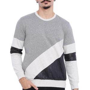 <b>Men's</b> Crew Neck Color Blocking Knitted <b>Pullover</b> Sweater Regular Fit Autumn Casual Style Patchwork Design sweatshirts - Product Image 4