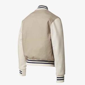 Veste universitaire en PU pour homme, coupe classique, col rabattu, couleur unie, style preppy, vêtement d'automne - Product Image 3
