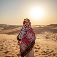 Qamis traditionnel islamique pour garçons style Qatar, robe longue à manches longues, confortable en polyester, tenue vintage du Moyen-Orient, personnalisable OEM