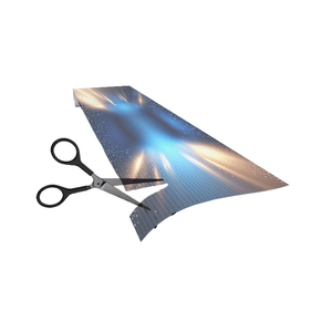 Siêu mỏng P8 tự dính LED phim màn hình 2D hoạt hình & đồ họa hiển thị uốn cong thiết kế cho cửa sổ hiển thị nhà máy trực tiếp - Product Image 1