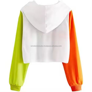 เสื้อฮู้ดครอปสั้นผู้ชายคุณภาพสูง พิมพ์โลโก้ตามสั่ง ปักลาย 3 มิติ สไตล์ใหม่ประจำปี 2024 สำหรับฤดูหนาว - Product Image 2