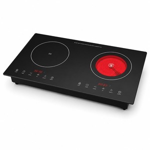 Placa de Cocción Portátil con Sensor Táctil de Inducción y Cocina Infrarroja, Hornilla Eléctrica de Alta Potencia Comercial KI02002 - Product Image 2