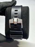 Jam Tangan Baru untuk Penggunaan Profesional, Emas Putih, Dial Bulat Berlian Arab, Jam Tangan Quartz Berlian Moissanite dari Pemasok India