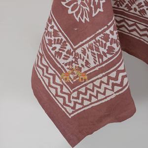 Mantel de Mesa de Comedor con Estampado de Loto Dabu en Algodón, Mantel Hecho a Mano para Bodas, Fiestas y Eventos, Decoración de Mesa de Cocina, Regalo - Product Image 6