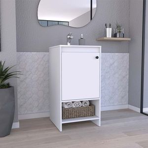 Braavos singolo porta bagno lavello lavello con due ripiani - Product Image 3