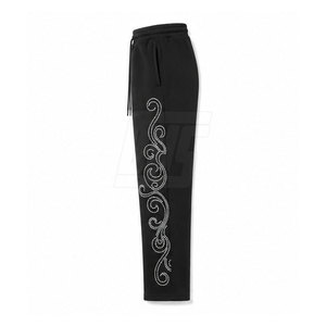 Pantalon slim pour homme avec strass, détails décoratifs en pierre, idéal pour les soirées, événements et tenues décontractées modernes - Product Image 4