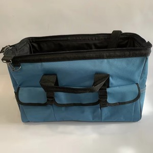 Sac à outils bleu avec plusieurs poches et bandoulière, étui de transport pour le rangement des équipements - Product Image 2