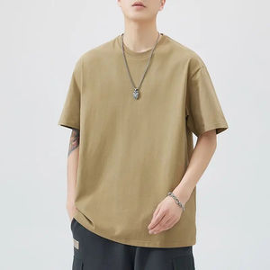 เสื้อยืดผู้ชายแบบครึ่งแขนทรงโอเวอร์ไซส์หนาพิเศษ 300 กรัม ดีไซน์เฉพาะตัว และเสื้อยืดคอกลมทรงหลวมสำหรับฤดูร้อน ขายส่ง - Product Image 5