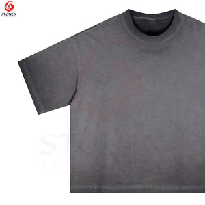 Wholesale Men's Oversized <b>Boxy</b> <b>T</b>-<b>Shirts</b> 100% Cotton Knitted Eco-Friendly Breathable Short Sleeve Crew Neck Streetwear - Product Image 5