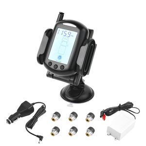 Sistema Inalámbrico de Monitoreo de Presión de Neumáticos para RV con Pantalla LCD, Rango de 0-199 PSI, Juego de Sensores TPMS Impermeables para Remolques y Automóviles - Product Image 1