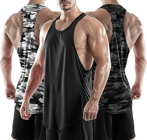 Débardeurs de sport pour hommes de haute qualité, couleur unie, côtelés, personnalisables, taille américaine, style stringer, dernier design, coupe oversize - Product Image 1