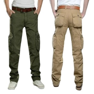Pantalon cargo en toile de coton coupe droite, avec fermeture éclair longue, style décontracté et tendance, service OEM, vente en gros, couleur foncée, faible MOQ, qualité export. - Product Image 4