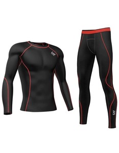 Offre Spéciale : Ensemble de Sport Réversible 2 Pièces pour Homme – Compression, Extensible dans les Quatre Sens et Tissu Respirant – Idéal Gym et Fitness, Manches Longues - Product Image 4