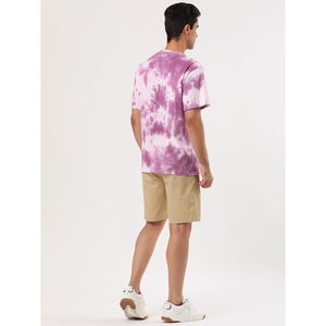 T-shirts pour hommes au design tie-dye, 100% coton tricoté, couleur unie, respirant, imprimé léger, manches courtes, pour le fitness et les activités sportives - Product Image 4