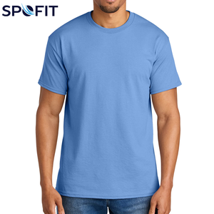T-shirt Homme Uni en Coton 100% Personnalisable avec Votre Logo – Vente en Gros, Prix Bas, Couleur Bleu Ciel - Product Image 1