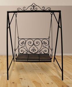Siège de balançoire en métal de style antique pour maisons d'époque, cours traditionnelles et mobilier d'extérieur décoratif - Product Image 2