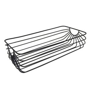 Hot Sale 2 Tier Countertop <b>Fruit</b> Basket Portable <b>Fruit</b> Bowl Basket Detachable Metal Rectangle Basket <b>Storage</b> For Fruits - Product Image 2