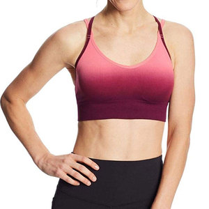 New Trim Style Ribbed Material Made Women Quiack Dry And Sweat Wicking Sportv <b>Bra</b> For Indoor Winter Fall In Sport <b>Bra</b> - Product Image 1