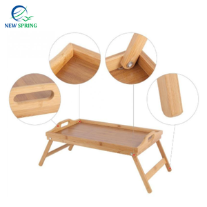 Mesa Auxiliar Moderna para Servir o como Bandeja de Cama - Madera Sólida Hecha a Mano en Vietnam para Uso Diario - Product Image 1