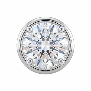 Pendientes de Oro Amarillo de 9K para Hombre con Diamante Cultivado en Laboratorio de Corte Redondo de 0.55CT, Estilo Solitario con Engaste de 4 Puntas, Joyería Fina Personalizada al por Mayor - Product Image 3