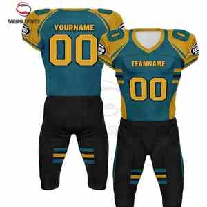 ชุดยูนิฟอร์มอเมริกันฟุตบอลแบบซับลิเมชั่นสั่งทำพิเศษ ระบายอากาศได้ดี สำหรับผู้ใหญ่ทุกเพศทุกวัย ไซส์พลัส ดีไซน์โดดเด่น ชุดกีฬาอเมริกันฟุตบอล - Product Image 1