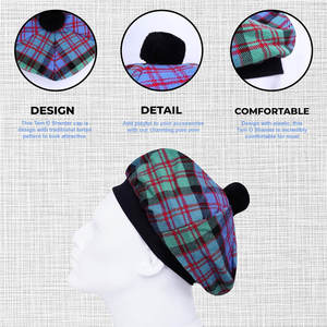 Chapeau écossais en laine de clan avec pompon, style Tam o' Shanter, motif tartan ancien du clan Macdonald, casquette personnalisée des Highlands - Product Image 3