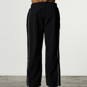 Custom Wholesale Blank Plus Size Cotton Jogger Sweatpants Stacked Sweat Loose Pants Men Straight Leg Sweatpants - Product Image 2