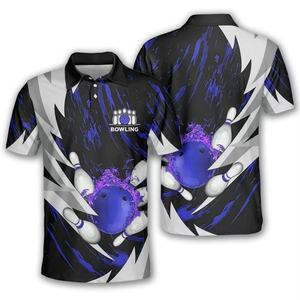 Factory Made Polyester <b>Bowling</b> Polo Shirts Custom Design Full Sublimation Men's <b>Bowling</b> Polo Shirts - Product Image 4