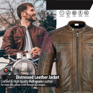 เสื้อแจ็คเก็ตมอเตอร์ไซค์หนังสำหรับผู้ชาย ใช้งานได้ทุกวัน กันน้ำ ระบายอากาศได้ดี ดีไซน์สั่งทำพิเศษ คุณภาพสูง - Product Image 5