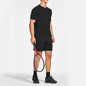 Camisetas Deportivas de Manga Corta para Hombre, Cuello Redondo, Corte Regular, Secado Rápido, Transpirables, 100% Algodón Canvas 180g, para Gimnasio, Tenis - Product Image 4