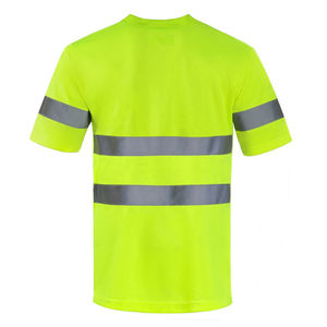 T-shirt de travail haute visibilité respirant pour homme avec détection d'aiguilles, en polyester, avec poche poitrine et bandes réfléchissantes - Product Image 6