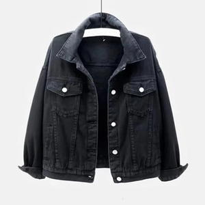 OEM Women's <b>Denim</b> <b>Jackets</b> Women Casual Jean Outwear Fall <b>Jacket</b> <b>Denim</b> Button up Coat Oversized <b>Denim</b> <b>Jacket</b> for Ladies - Product Image 2
