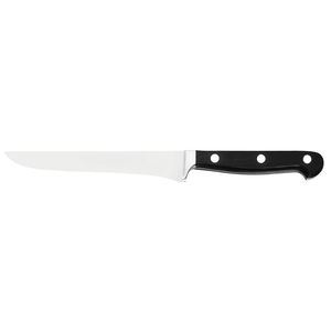 Cuchillos profesionales para deshuesar con mango negro de triple remache y hoja estrecha de acero inoxidable para cortar carne, carnicería y cocina. - Product Image 2