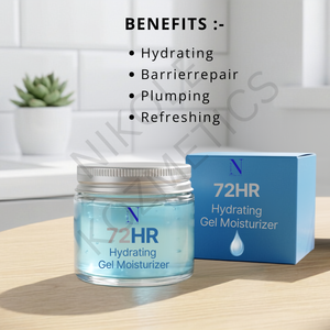 Gel hydratant 72H, crème visage légère avec acide hyaluronique pour une hydratation intense, une tenue de l'hydratation et un éclat frais - Product Image 3
