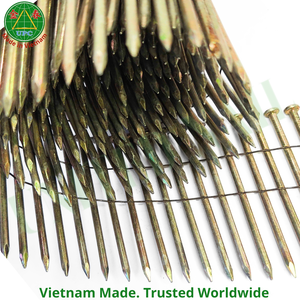 15 Degree 2" x 0.099 Smooth Shank Coil <b>Nails</b> with Checkered Head for Pneumatic Gun - Product Image 3