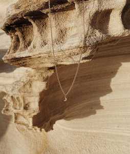Custom 14K 18K Solid Gold Tiny Moon Charm <b>Necklaces</b> Adjustable 17 inch Lobster clasp Elegant Everyday <b>Stacking</b> Jewelry Wholesale - Product Image 6