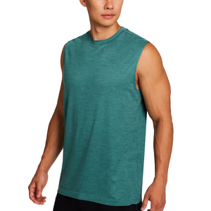 Men's V-neck Tank Tops Sleeveless Gym <b>Vest</b> Breathable Workout Muscle <b>Stringer</b> Singlet Quick Dry Eco-Friendly Polyester/Cotton - Product Image 5