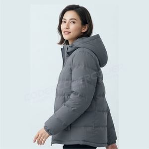 New Arrival Wholesale Price High Quality Stand Collar Women Designer <b>Cropped</b> <b>Puffer</b> <b>Jacket</b> Down Coat <b>Puffer</b> <b>Jacket</b> For Women - Product Image 3
