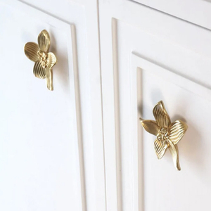 <b>Brass</b> Flower <b>Knobs</b> Nordic Style Kitchen & Cabinet Handles Drawer Pulls Wardrobe <b>Knobs</b> - Product Image 4