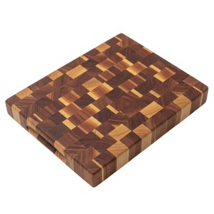 Juego de 3 tablas de cortar de madera de acacia de diseño estándar para cocina, tablas de cortar y servir de madera dura natural en oferta. - Product Image 6