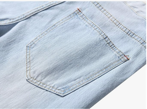 Jeans ajustados rotos y desgastados para hombre, pantalones casuales de mezclilla con efecto destruido, a la moda - Product Image 6