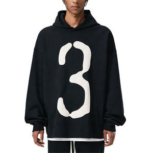 Conjunto Premium de Sudadera Oversize y Pantalones Cortos de Algodón Pesado 450GSM con Hombros Caídos, Estampado Puff y 3 Gráficos, Estilo Urbano, Chándal Personalizado Pro - Product Image 3