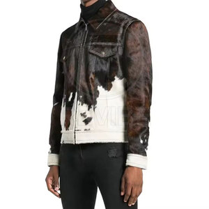 <b>Top</b> Selling Winter Hair on <b>Leather</b> Jacket Premium Quality Eco-Friendly Breathable Stylish Men's Online Sale - Product Image 4