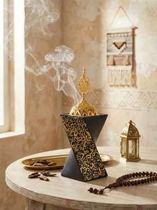 Quemador de Incienso de Resina Blanca Hecho a Mano con Patrón de Madera Natural, Porta Incienso Aromático, Quemador de Incienso de Resina para Aromaterapia - Product Image 5