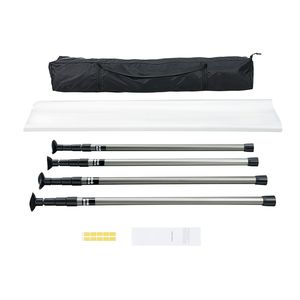 Pali per Barriera Antipolvere da 3 Metri con Borsa per il Trasporto, 4 Pali Telescopici, Pellicola in Plastica 10x4 Metri per Accessori di Decorazione d'Interni - Product Image 6
