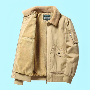 Nouvelle veste varsity d'hiver pour homme, coupe-vent, écologique, en tissu tissé uni, grande taille, décontractée, chaude, pour le camping, vente en gros - Product Image 3