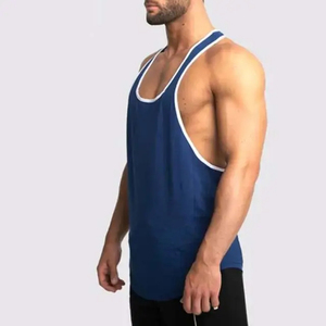 Camiseta sin Mangas de Alta Calidad para Hombre, Estilo Urbano, de Algodón/Fibra de Bambú, Secado Rápido, Transpirable, Corte Holgado, para Gimnasio y Fitness - Product Image 3