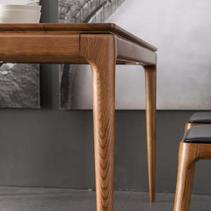 SINTERIOR 140CM 4 SEATED <b>WALNUT</b> LUXURY SOLID WOOD DINING <b>TABLE</b> MODERN VIETNAM-MADE SUITABLE for HOTEL & VILLA USE - Product Image 3