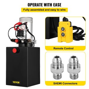 Centralina Idraulica 12V DC 3200PSI con Pompa a Doppio Effetto per Rimorchi Ribaltabili, Auto, Rimorchi da Carico e Utilitari - Product Image 4